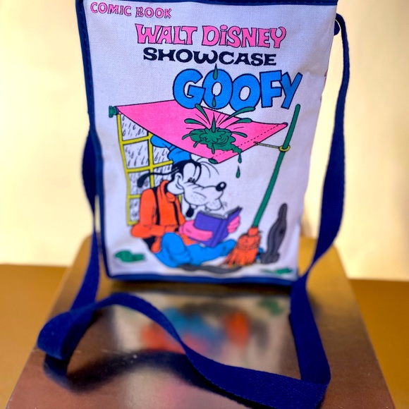 WALT DISNEY GOOFY VINTAGE COMIC BOOK SHOWCASE GOOFY CANVAS ZIP UP BOOK BAG RARE - Picture 10 of 16